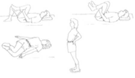 Diagram for low back stretches Diagram for low back stretches