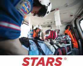 Stars paramedics inside a helicopter Stars paramedics inside a helicopter
