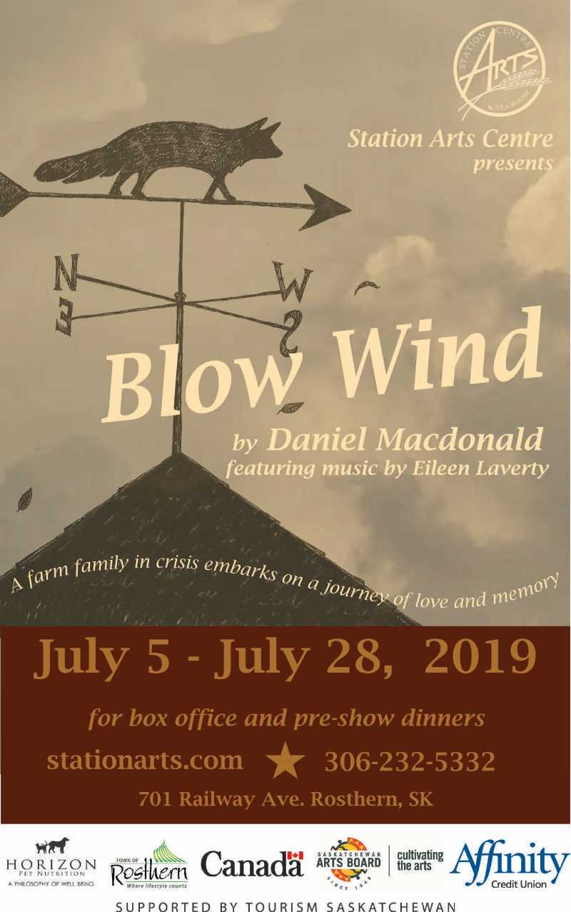 A poster for the production of Blow Wind by Daniel Macdonald A poster for the production of Blow Wind by Daniel Macdonald